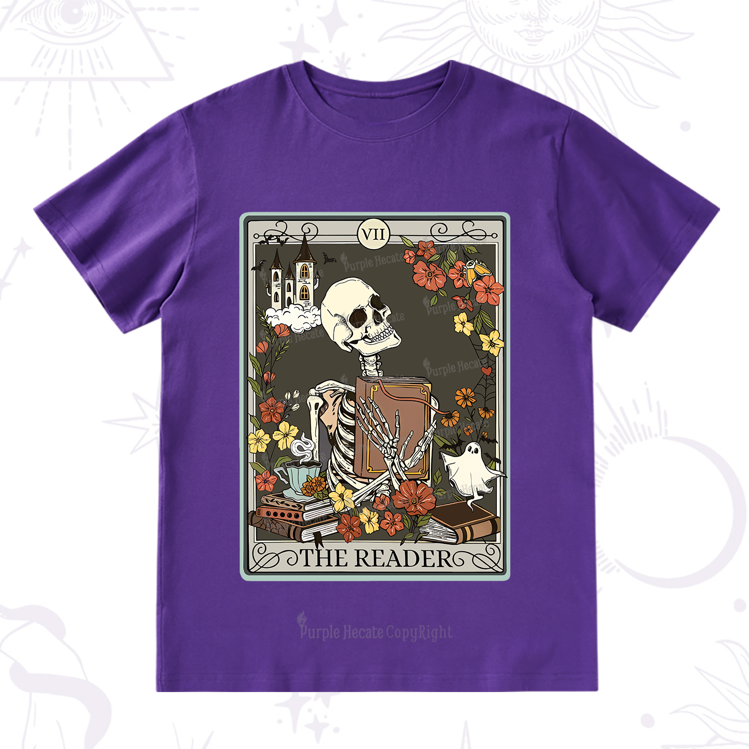 Purplehecate The Reader Tarot Card T-Shirt