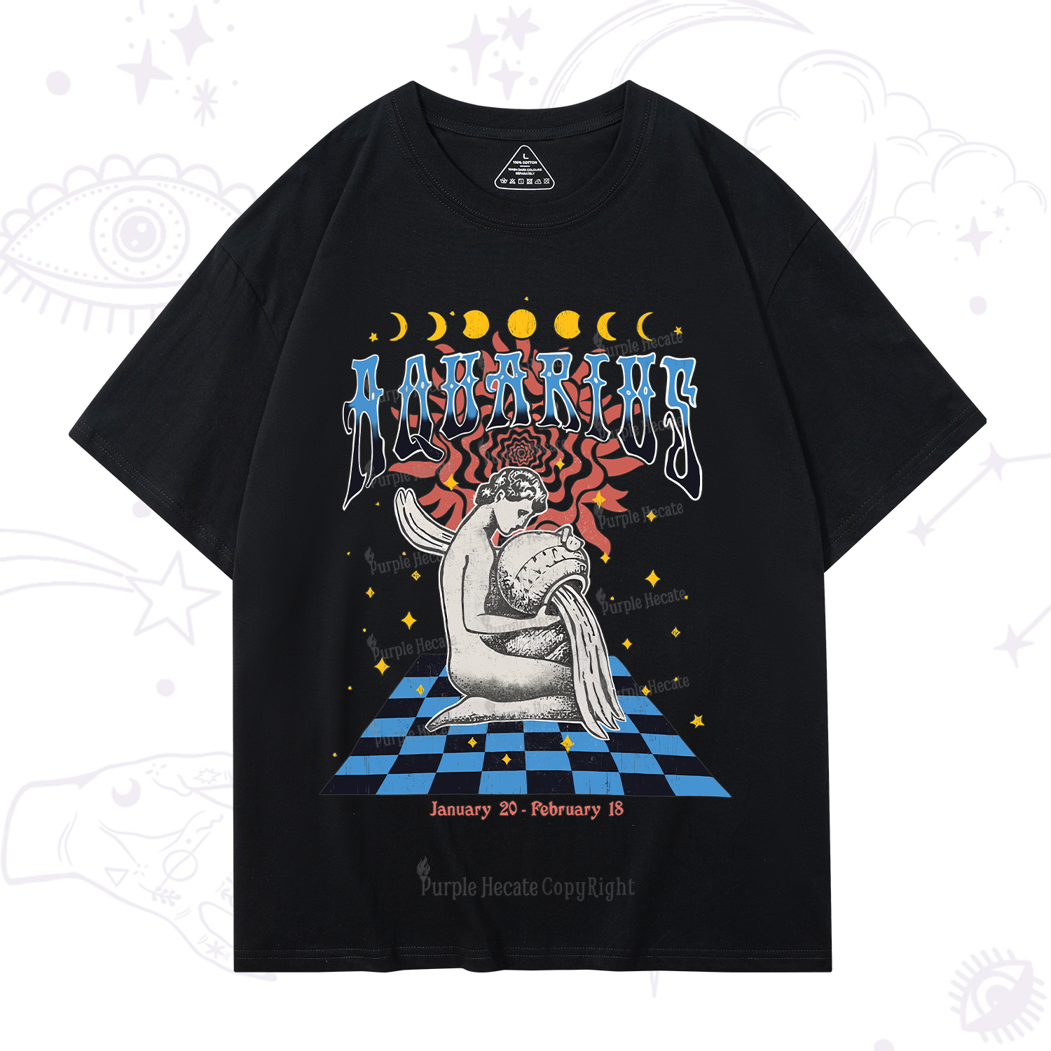 Purplehecate Aquarius Crew Zodiac T-Shirt
