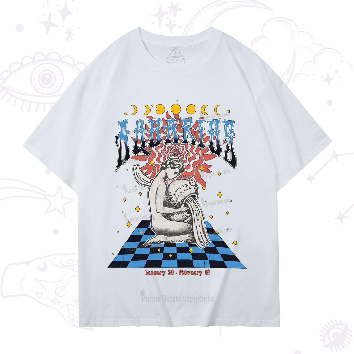 Purplehecate Aquarius Crew Zodiac T-Shirt