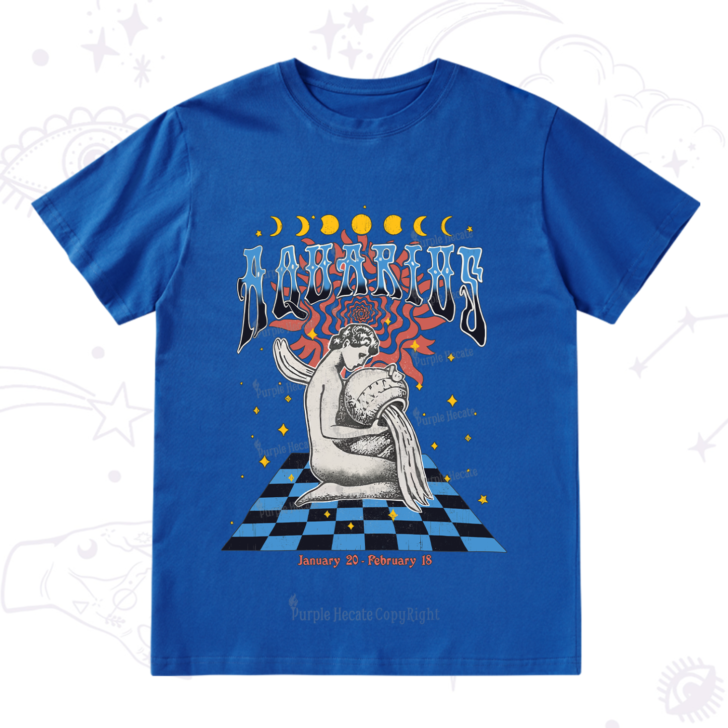 Purplehecate Aquarius Crew Zodiac T-Shirt