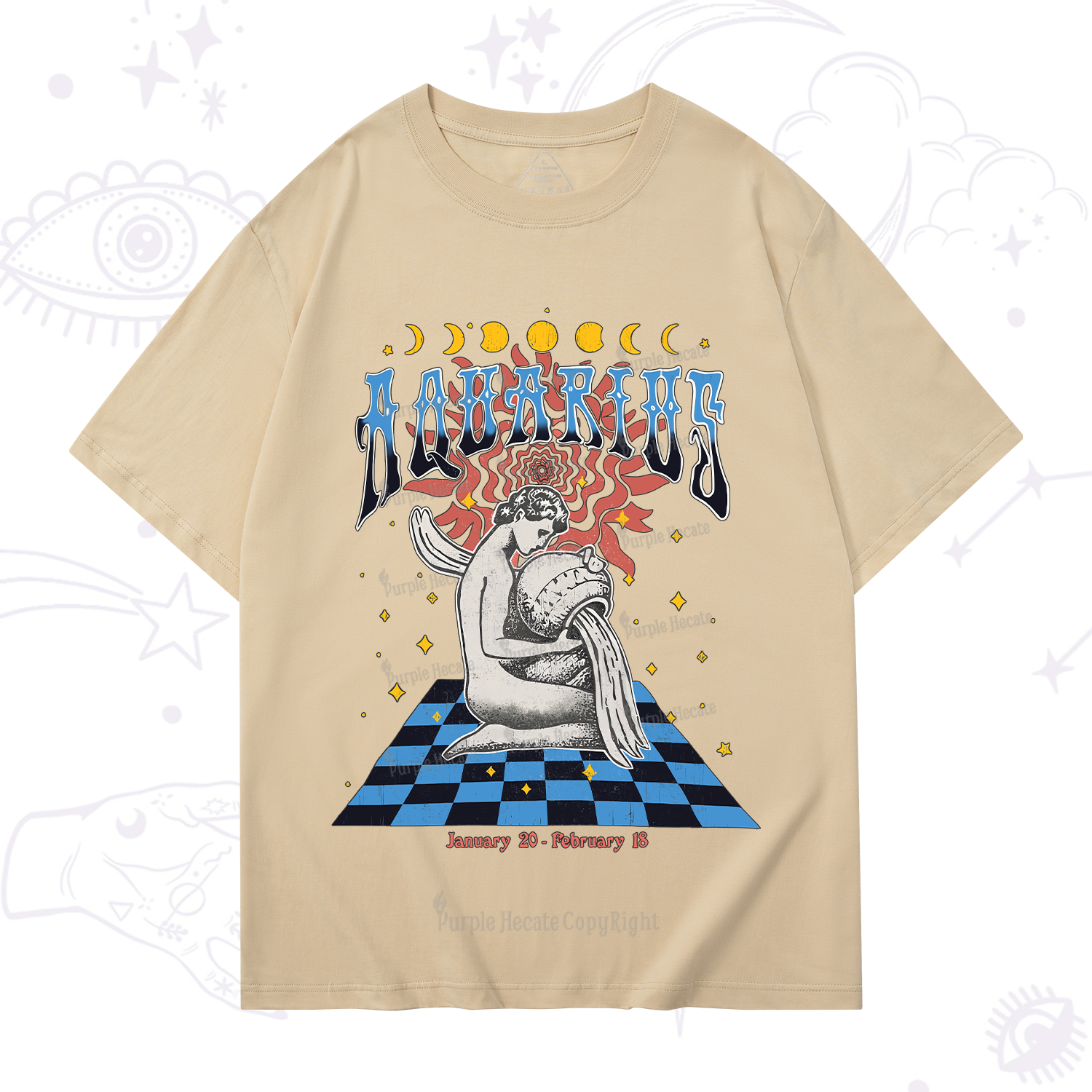 Purplehecate Aquarius Crew Zodiac T-Shirt