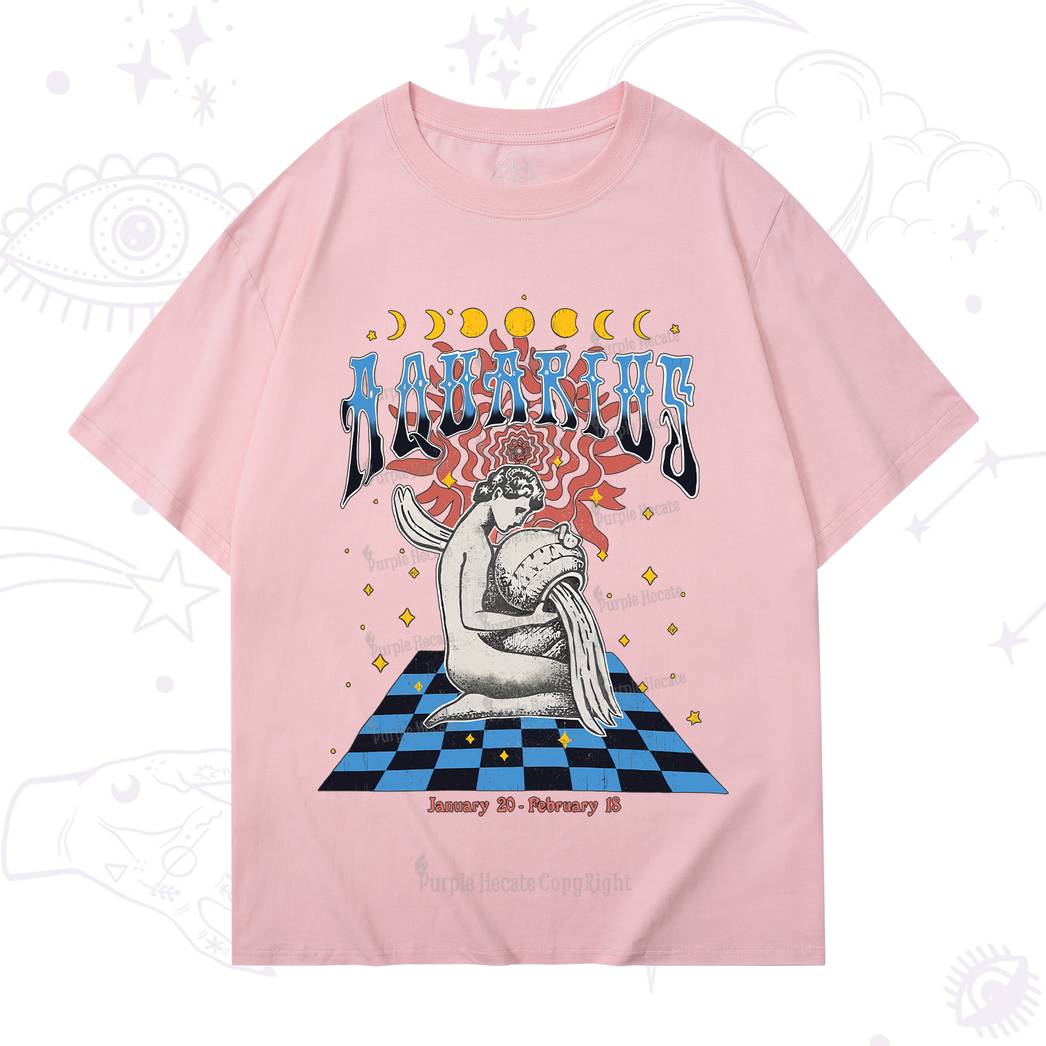 Purplehecate Aquarius Crew Zodiac T-Shirt