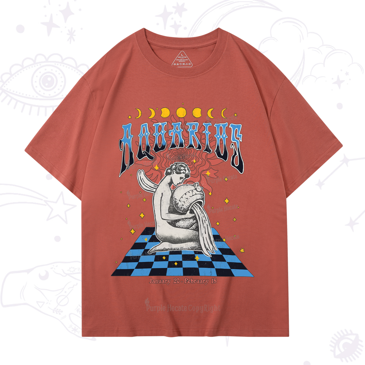 Purplehecate Aquarius Crew Zodiac T-Shirt