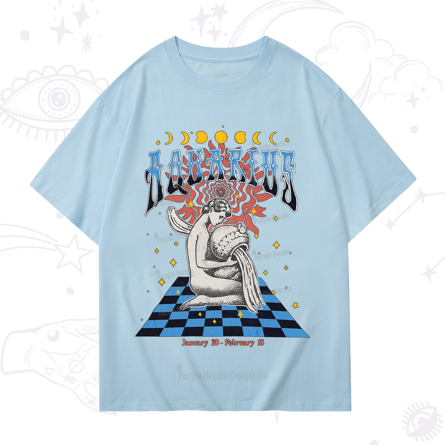 Purplehecate Aquarius Crew Zodiac T-Shirt