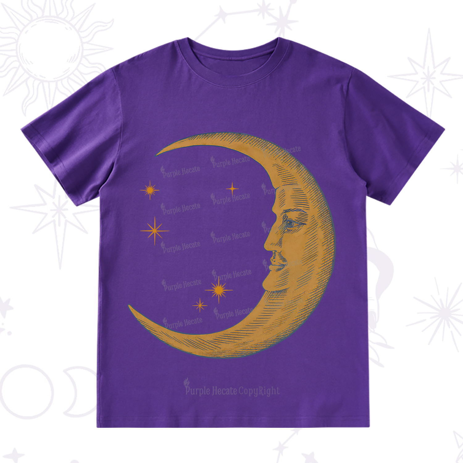 Purplehecate Celestial Moon T-Shirt
