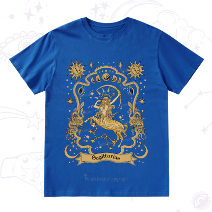 Purplehecate Sagittarius' Astral Mirage Zodiac T-Shirt