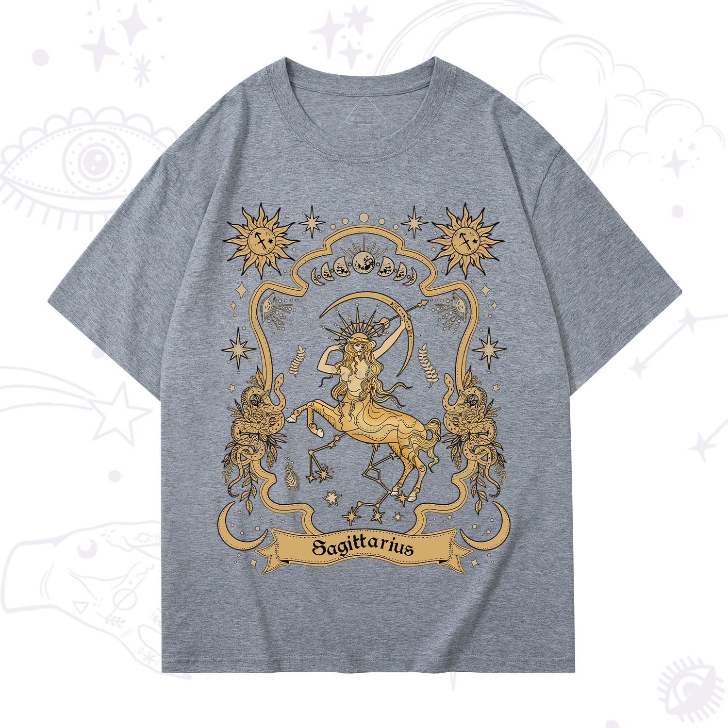 Purplehecate Sagittarius' Astral Mirage Zodiac T-Shirt