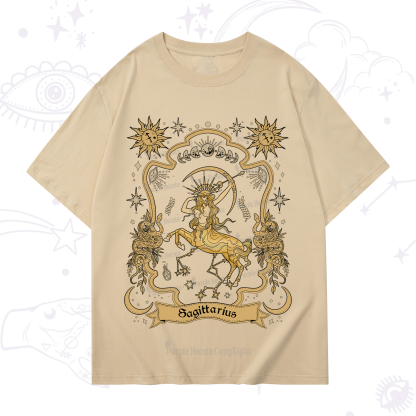 Purplehecate Sagittarius' Astral Mirage Zodiac T-Shirt