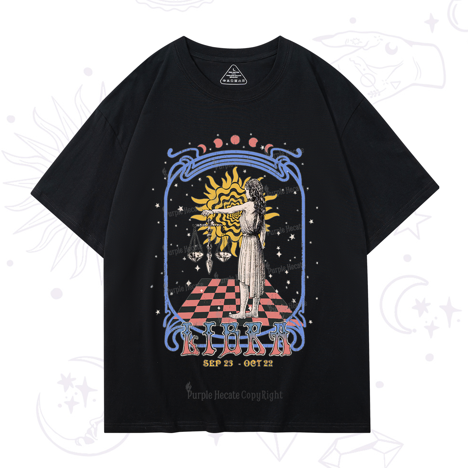 Purplehecate Libra Crew Zodiac T-Shirt