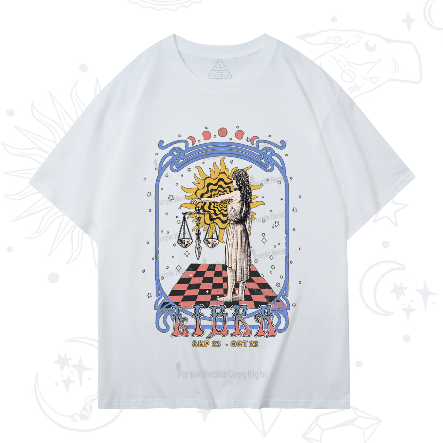 Purplehecate Libra Crew Zodiac T-Shirt