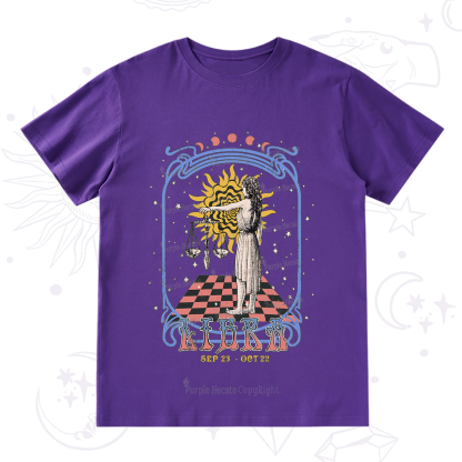 Purplehecate Libra Crew Zodiac T-Shirt