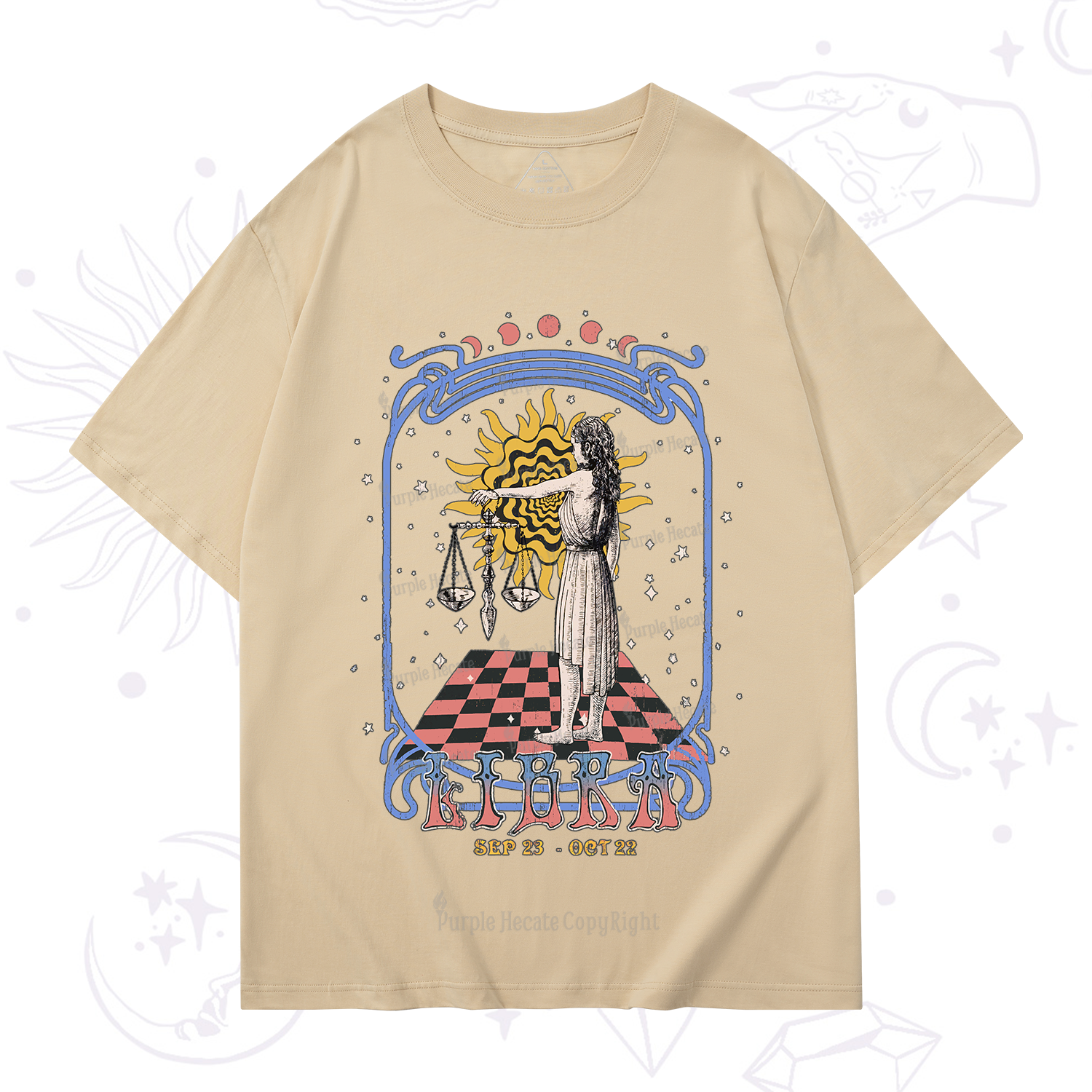 Purplehecate Libra Crew Zodiac T-Shirt