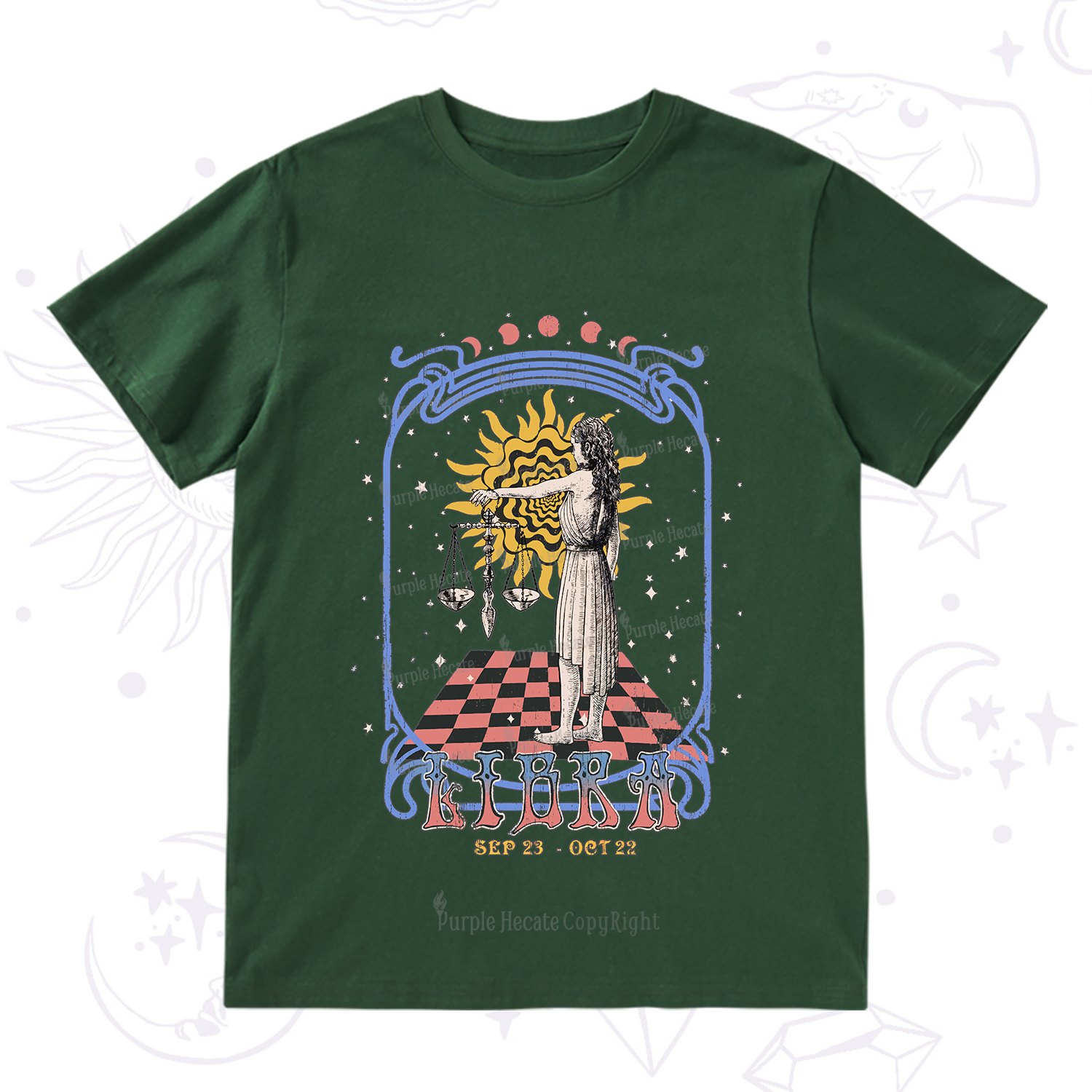 Purplehecate Libra Crew Zodiac T-Shirt