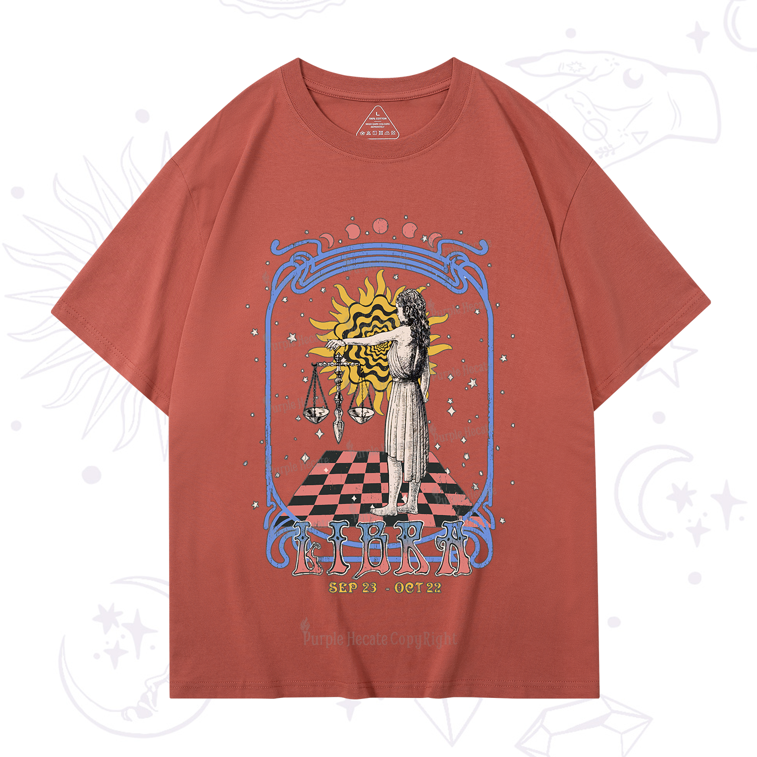 Purplehecate Libra Crew Zodiac T-Shirt
