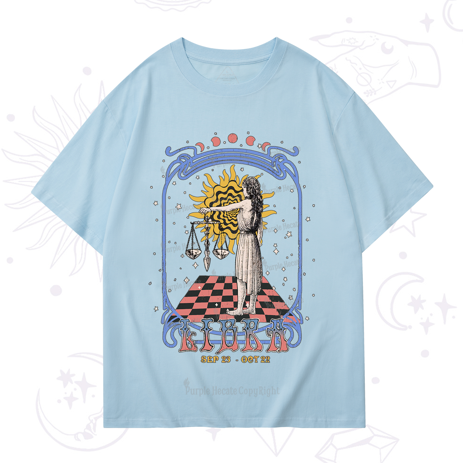 Purplehecate Libra Crew Zodiac T-Shirt