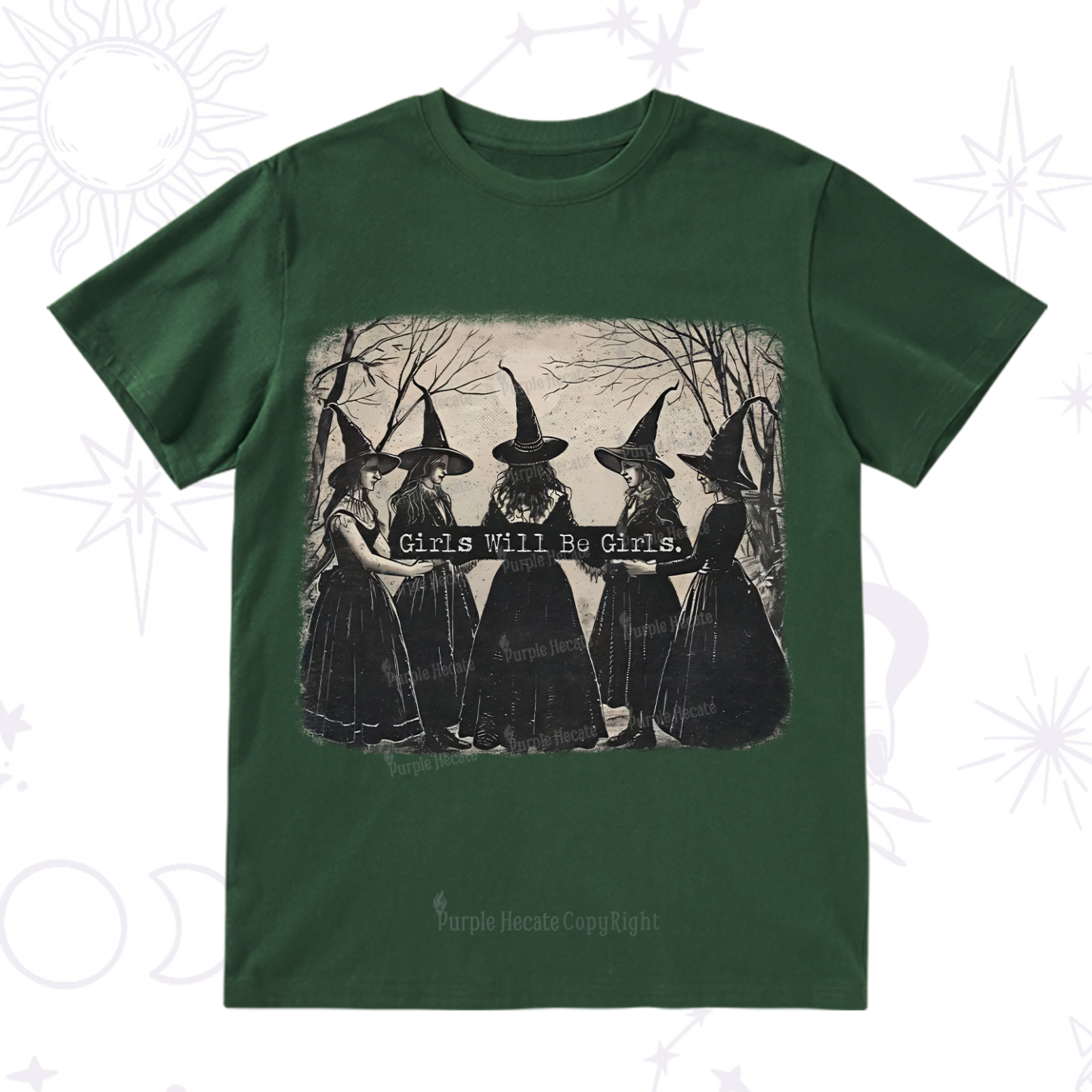 Purplehecate Girls Will Be Girls Witch T-Shirt