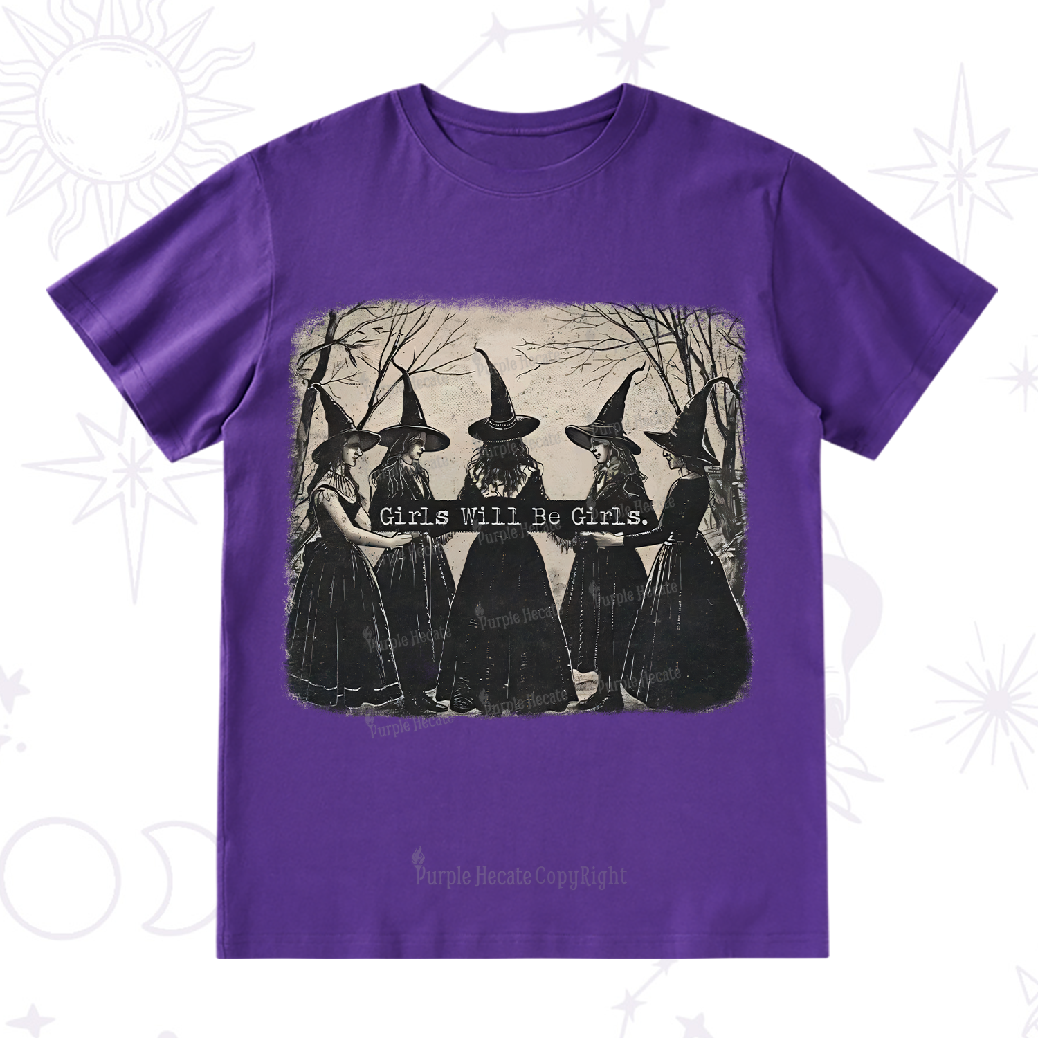 Purplehecate Girls Will Be Girls Witch T-Shirt