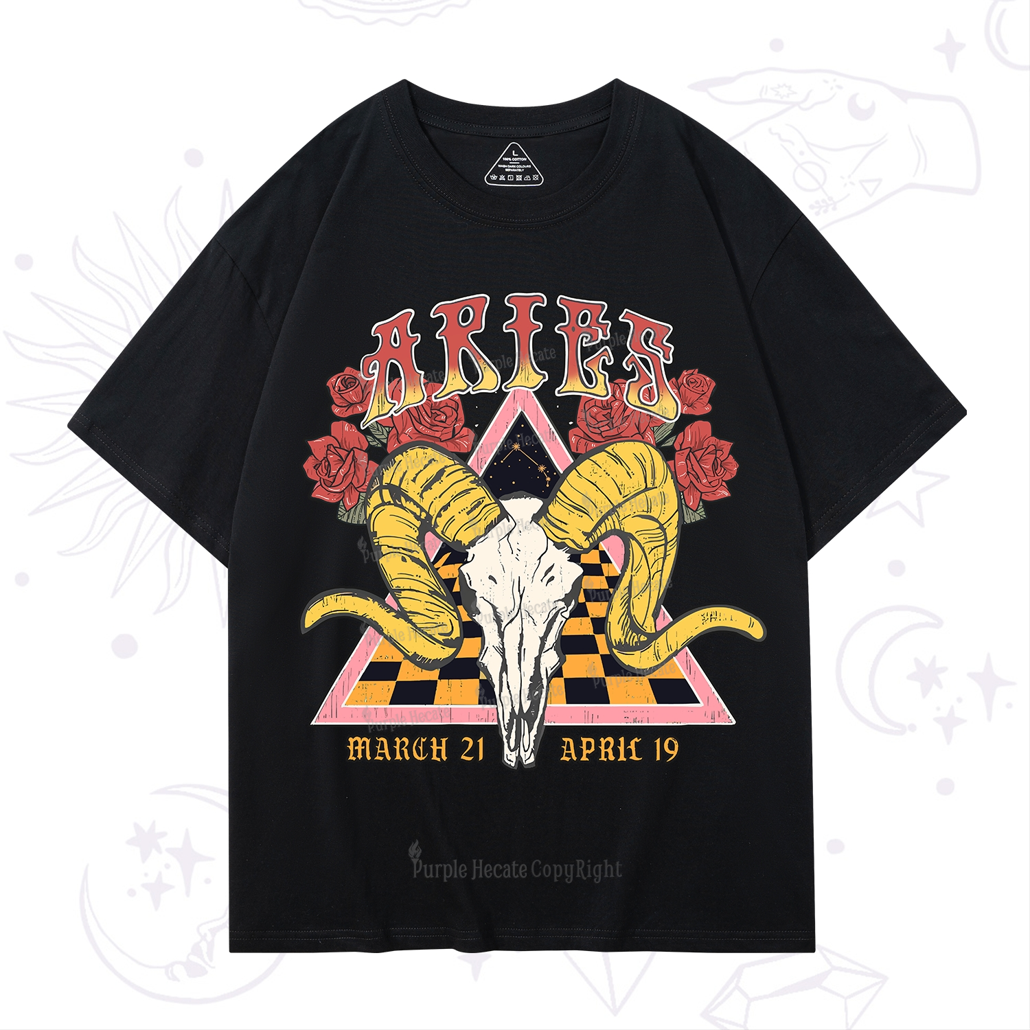 Purplehecate Aries Crew Zodiac T-Shirt