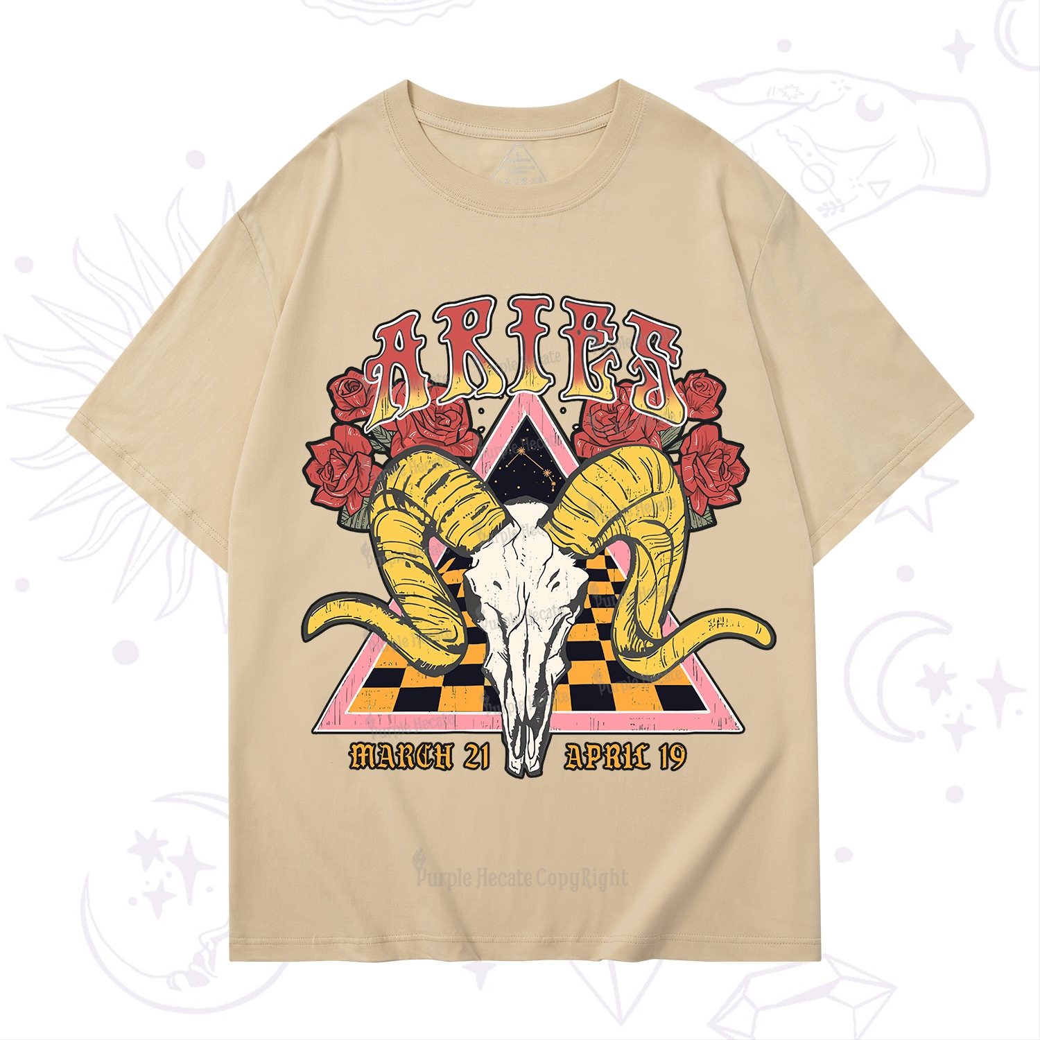 Purplehecate Aries Crew Zodiac T-Shirt