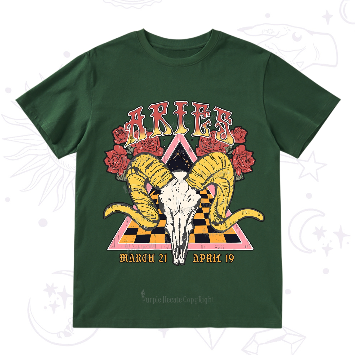 Purplehecate Aries Crew Zodiac T-Shirt