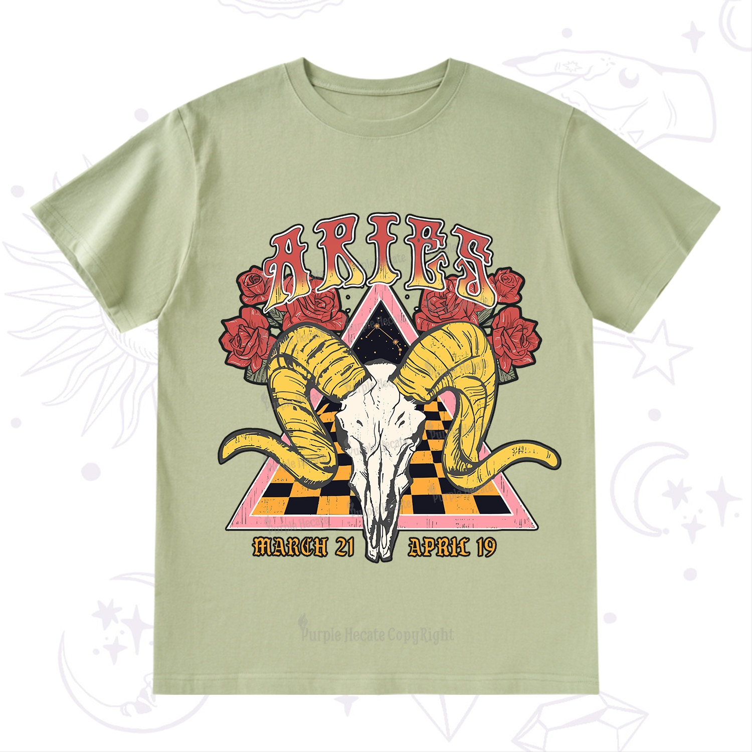 Purplehecate Aries Crew Zodiac T-Shirt