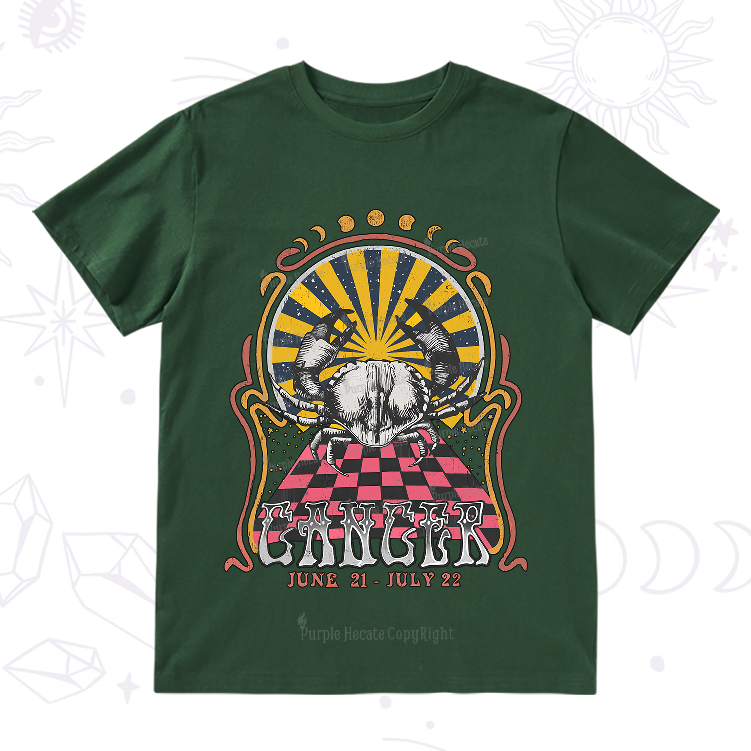 Purplehecate Cancer Crew Zodiac T-Shirt
