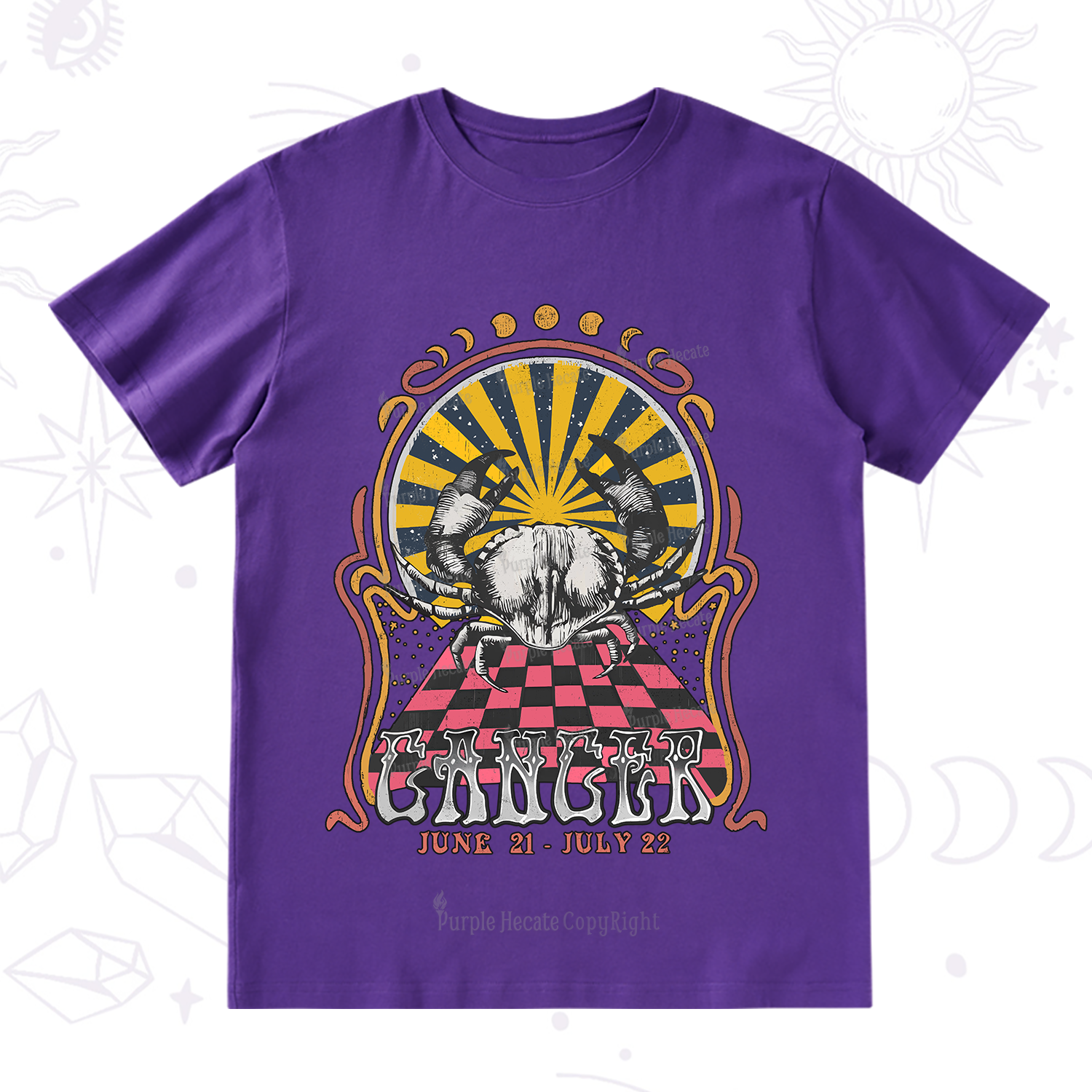 Purplehecate Cancer Crew Zodiac T-Shirt