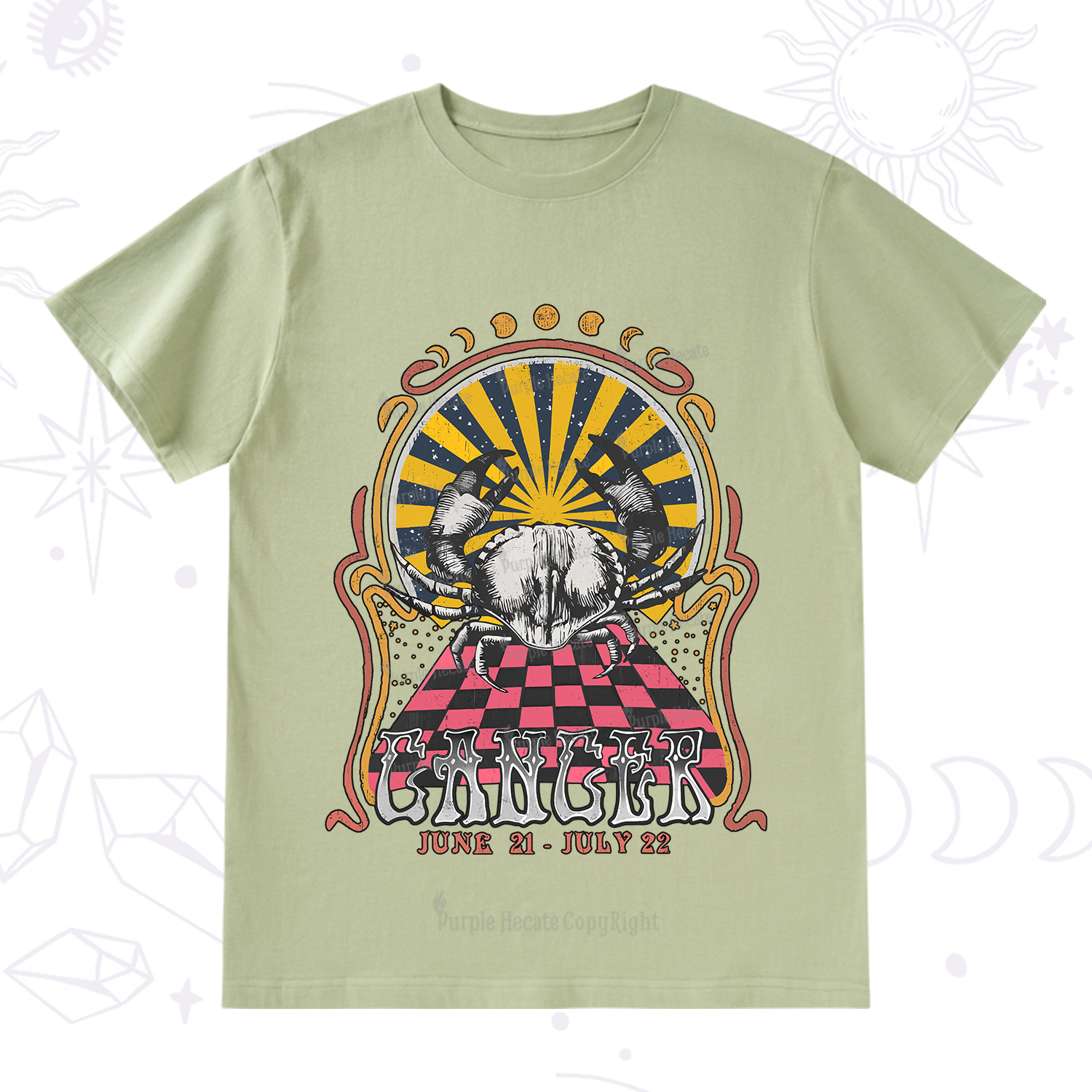 Purplehecate Cancer Crew Zodiac T-Shirt