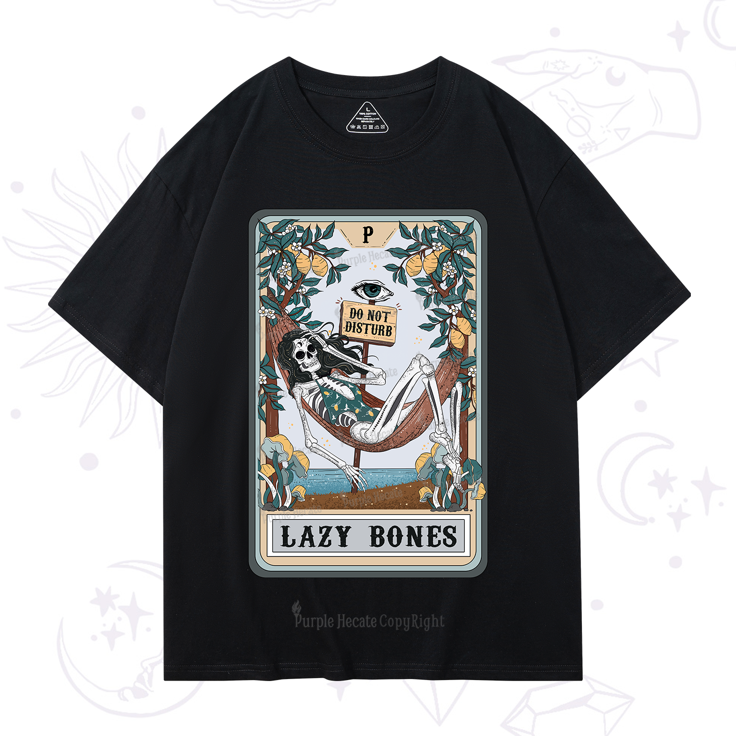 Purplehecate The Lazy Bones Tarot T-Shirt