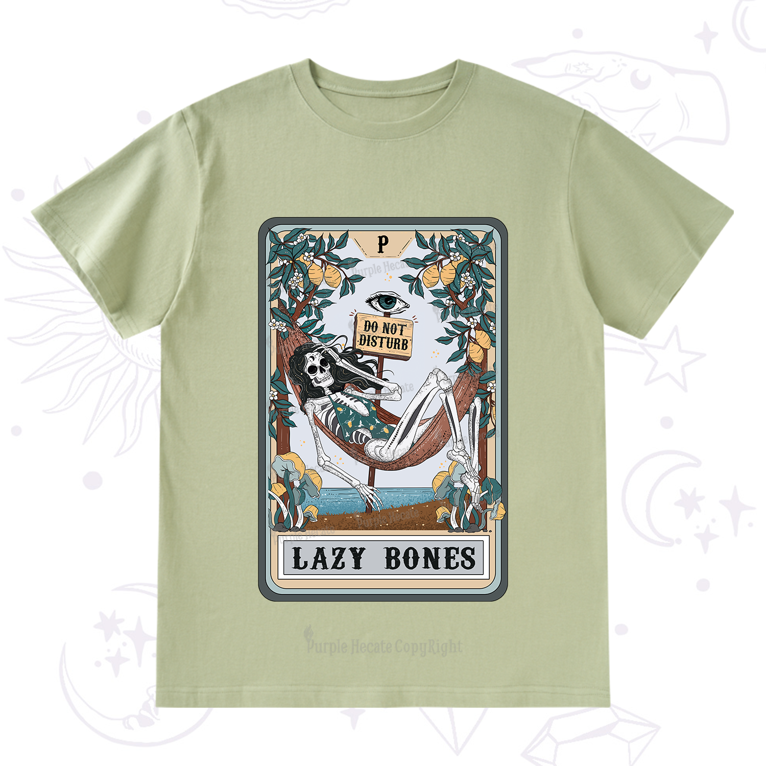 Purplehecate The Lazy Bones Tarot T-Shirt