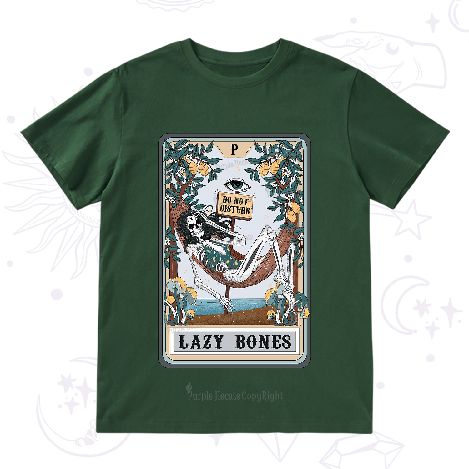 Purplehecate The Lazy Bones Tarot T-Shirt