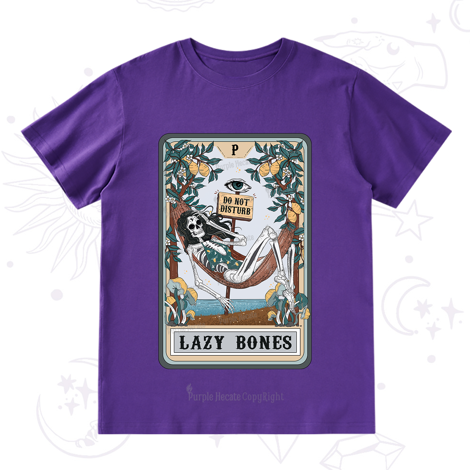 Purplehecate The Lazy Bones Tarot T-Shirt