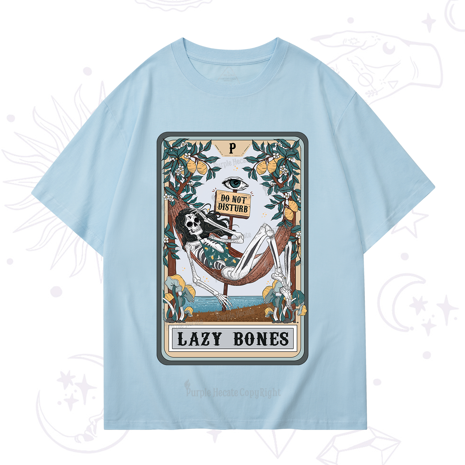 Purplehecate The Lazy Bones Tarot T-Shirt