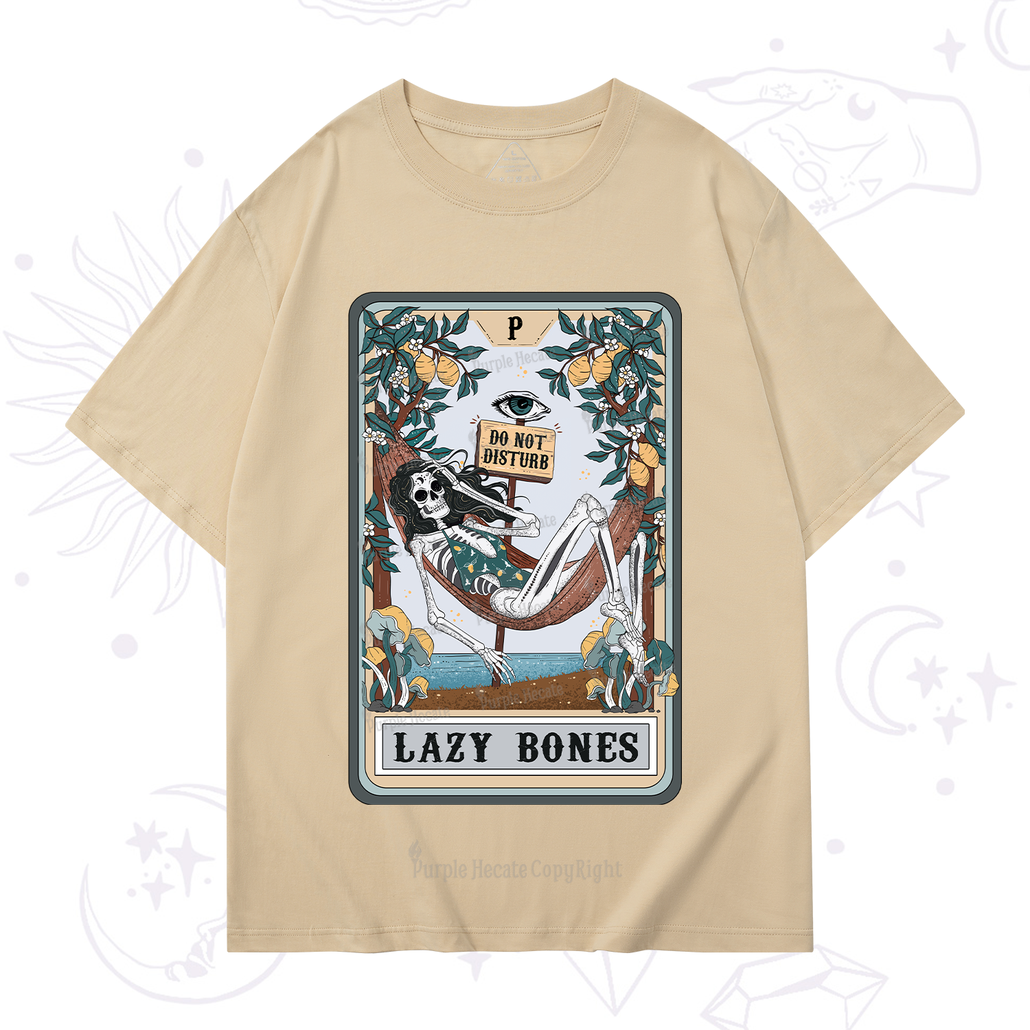 Purplehecate The Lazy Bones Tarot T-Shirt