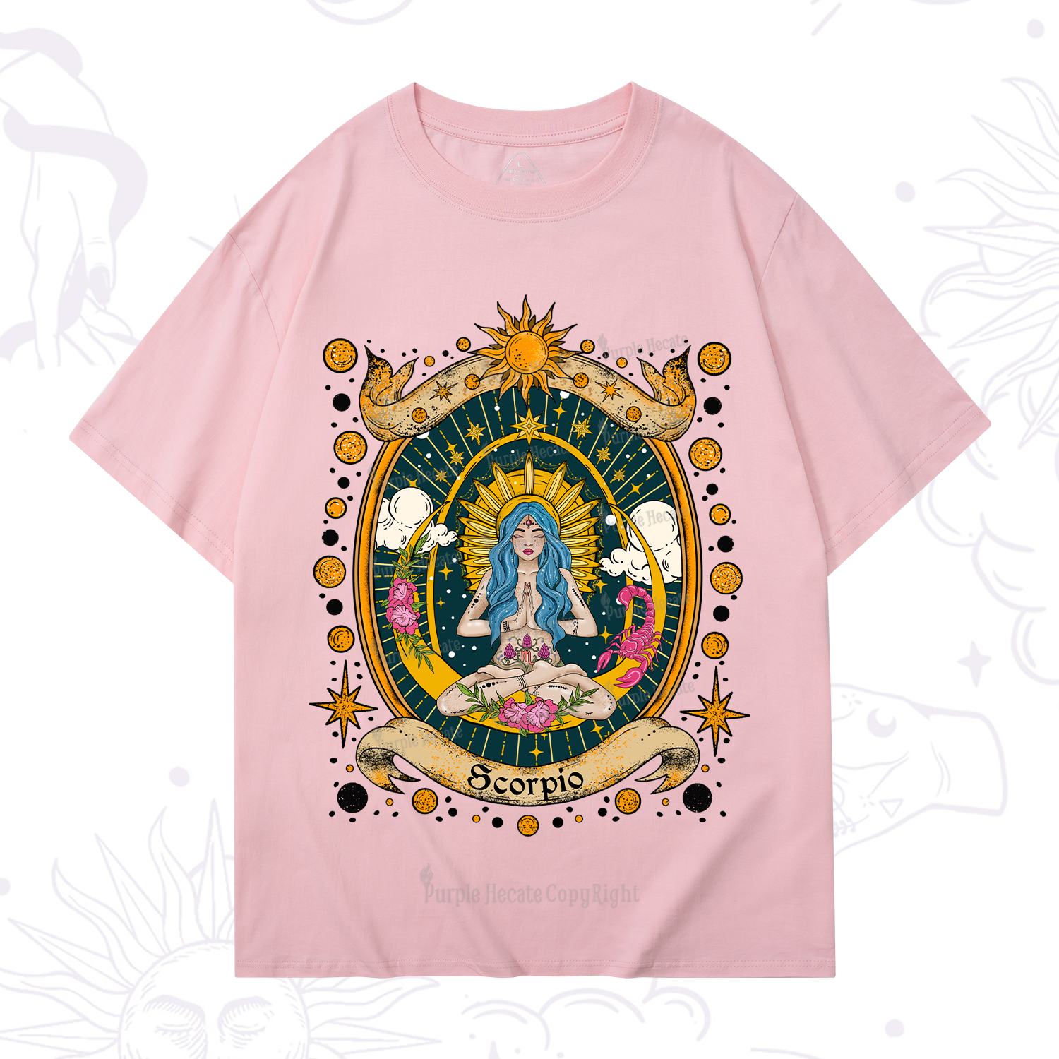 Purplehecate Scorpio Celestial Charm Zodiac T-Shirt