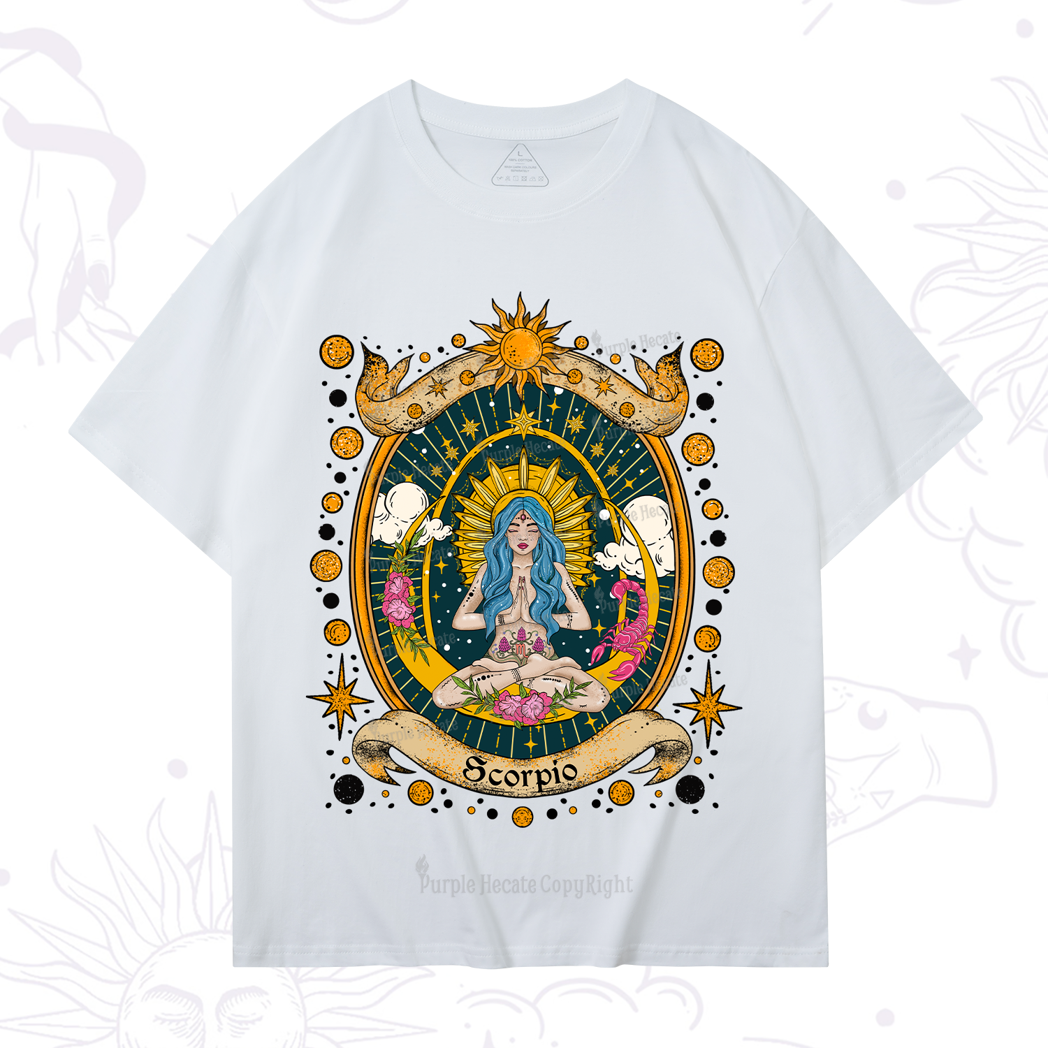 Purplehecate Scorpio Celestial Charm Zodiac T-Shirt