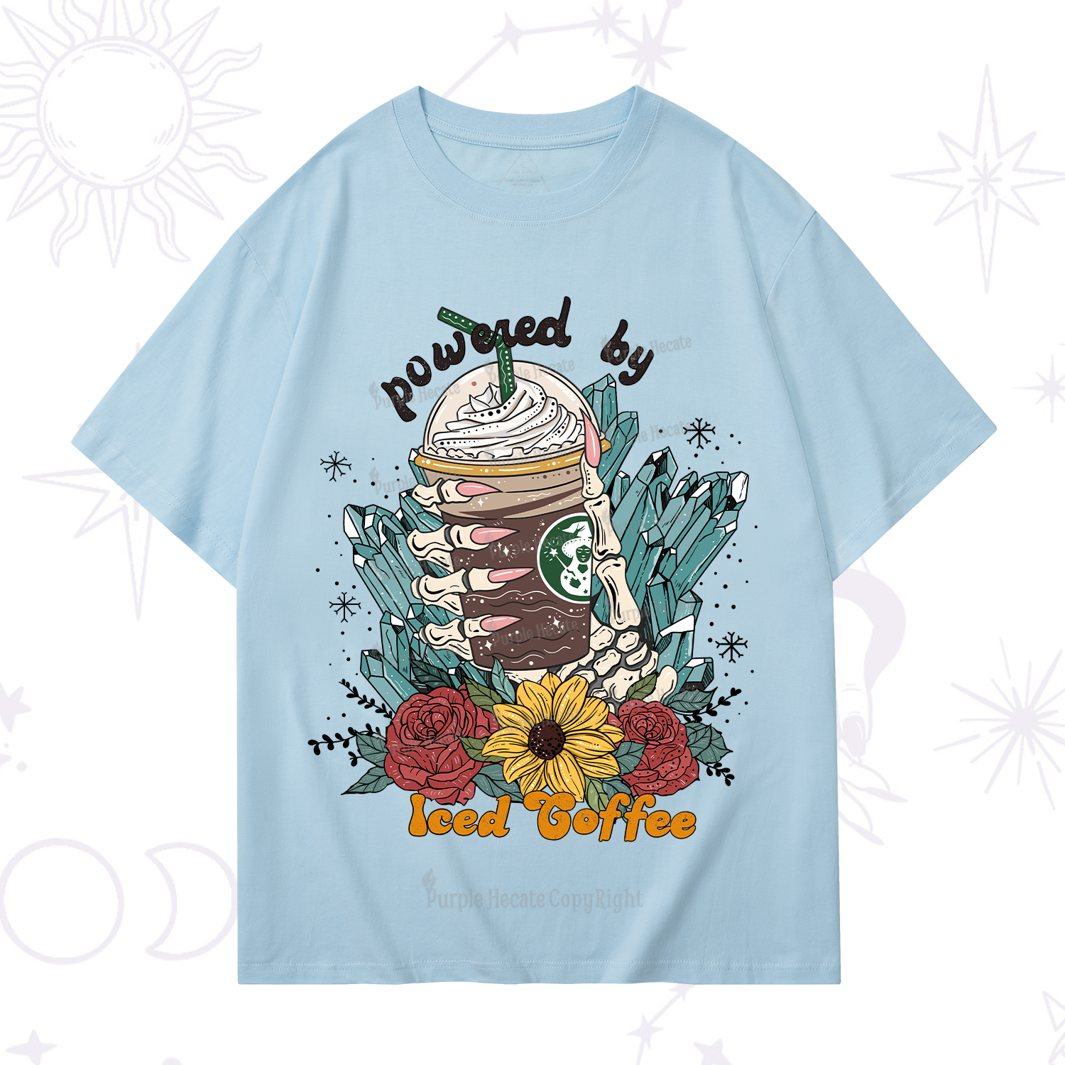 Purplehecate Powered By Ice Coffee T-Shirt