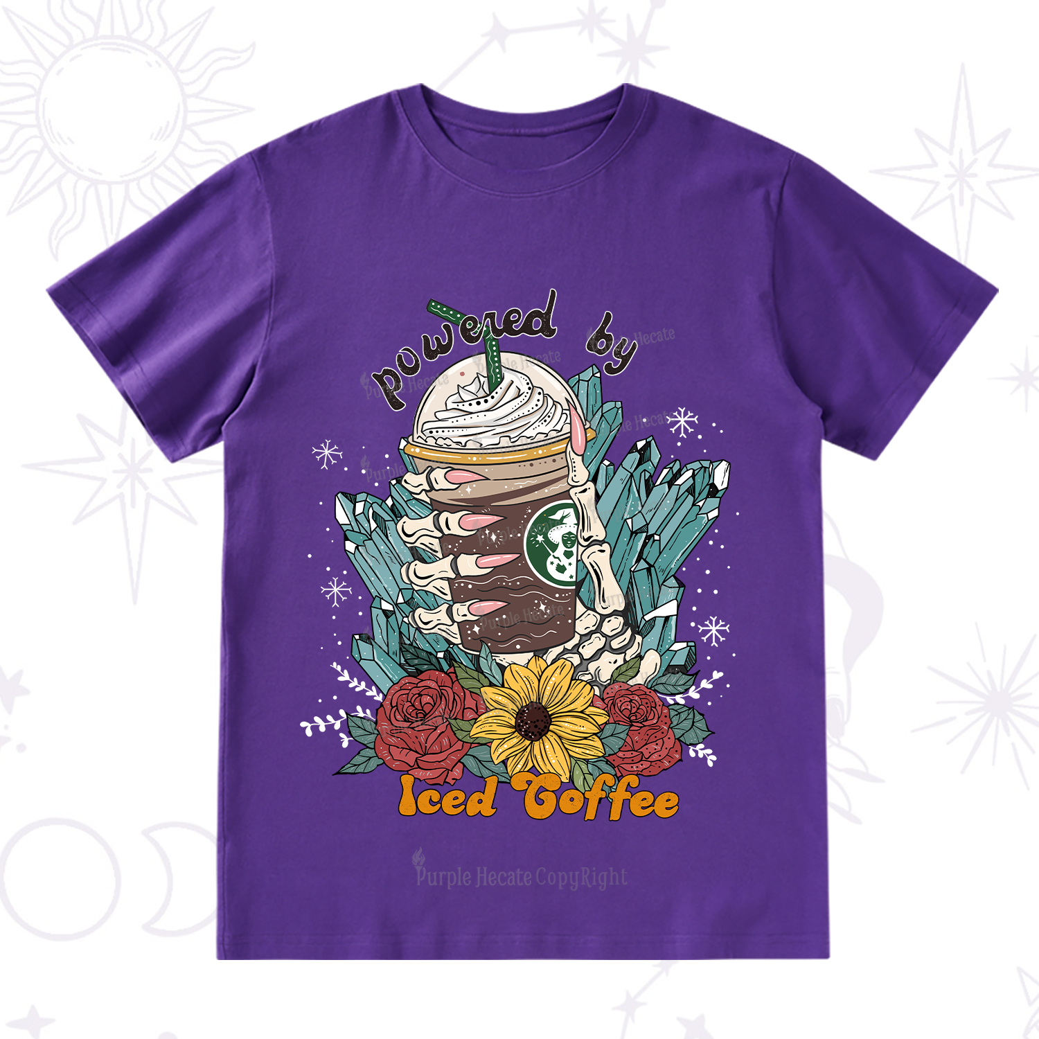 Purplehecate Powered By Ice Coffee T-Shirt