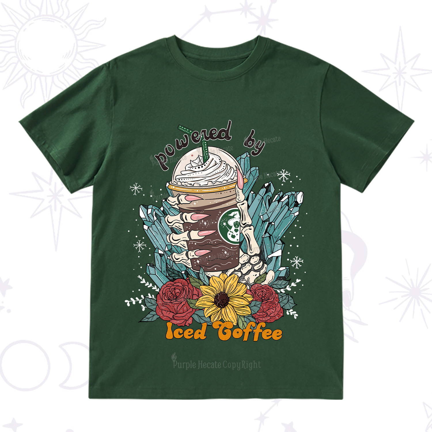 Purplehecate Powered By Ice Coffee T-Shirt