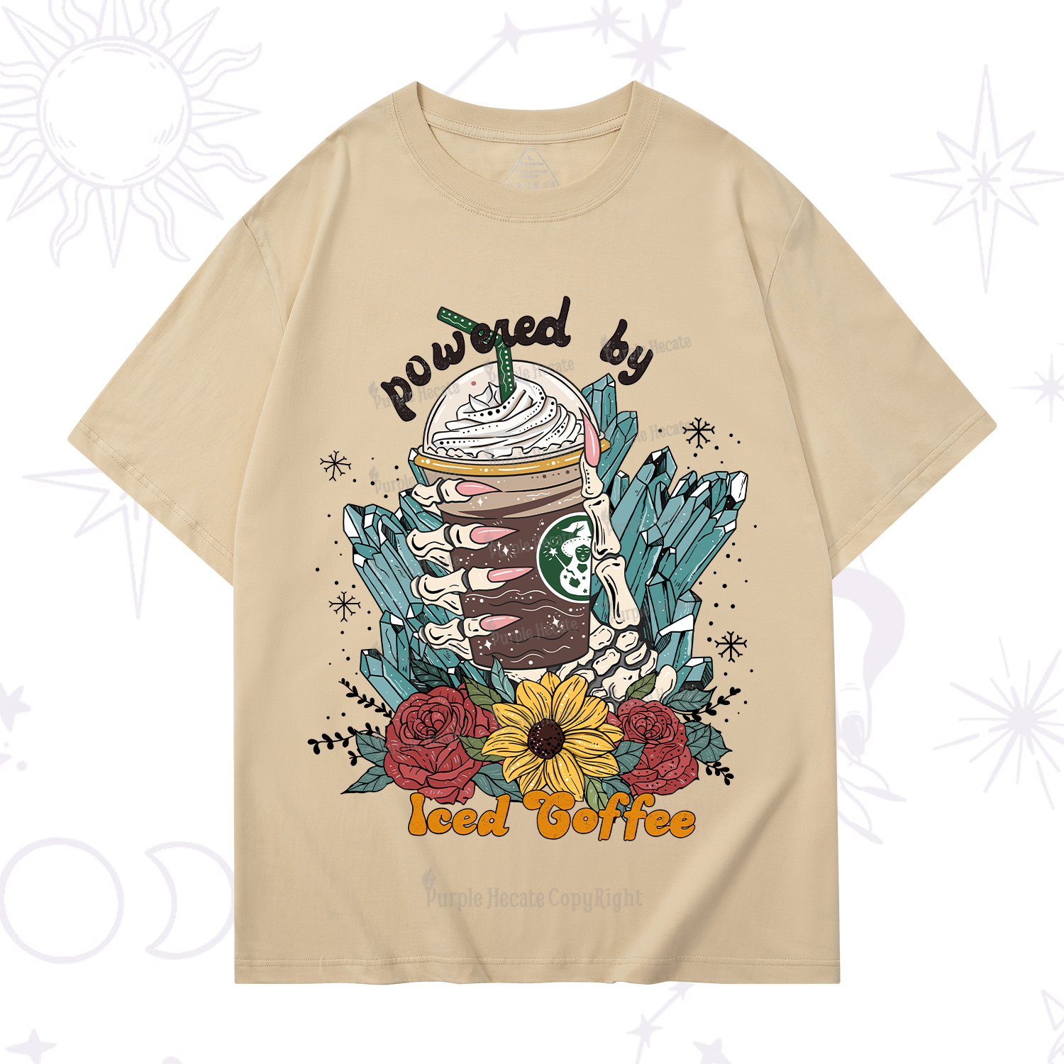 Purplehecate Powered By Ice Coffee T-Shirt