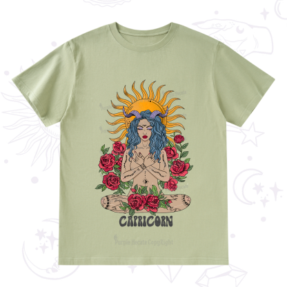 Purplehecate Sun Guardian Of Capricorn Zodiac T-Shirt