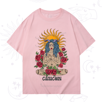 Purplehecate Sun Guardian Of Capricorn Zodiac T-Shirt