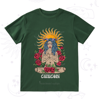 Purplehecate Sun Guardian Of Capricorn Zodiac T-Shirt