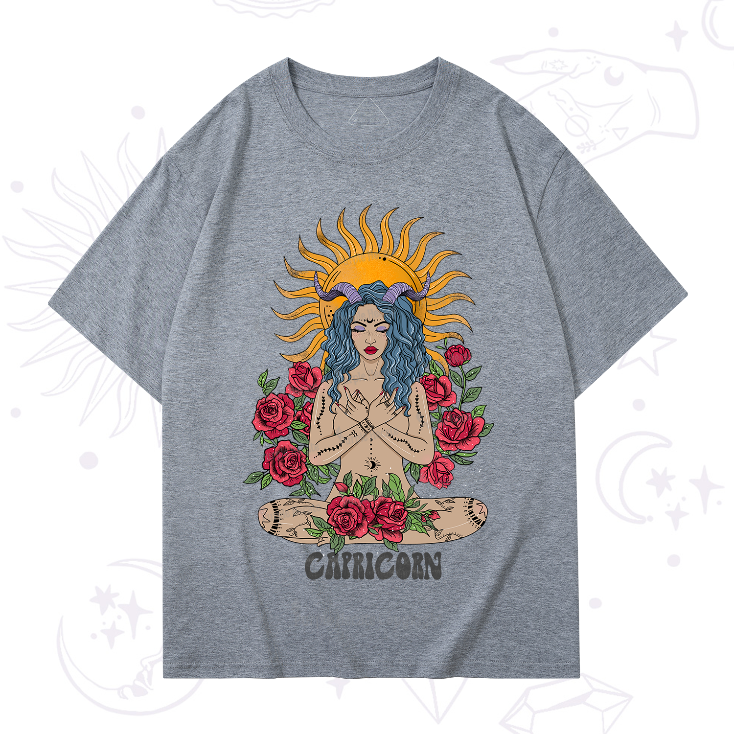 Purplehecate Sun Guardian Of Capricorn Zodiac T-Shirt