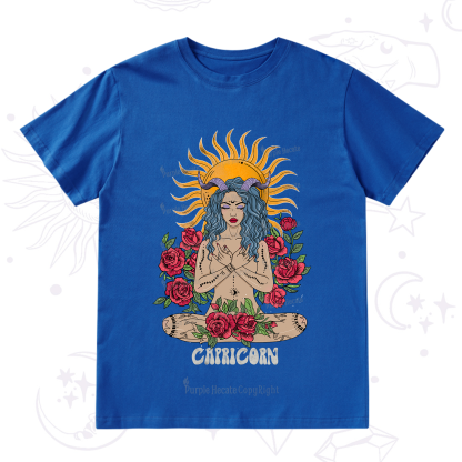 Purplehecate Sun Guardian Of Capricorn Zodiac T-Shirt
