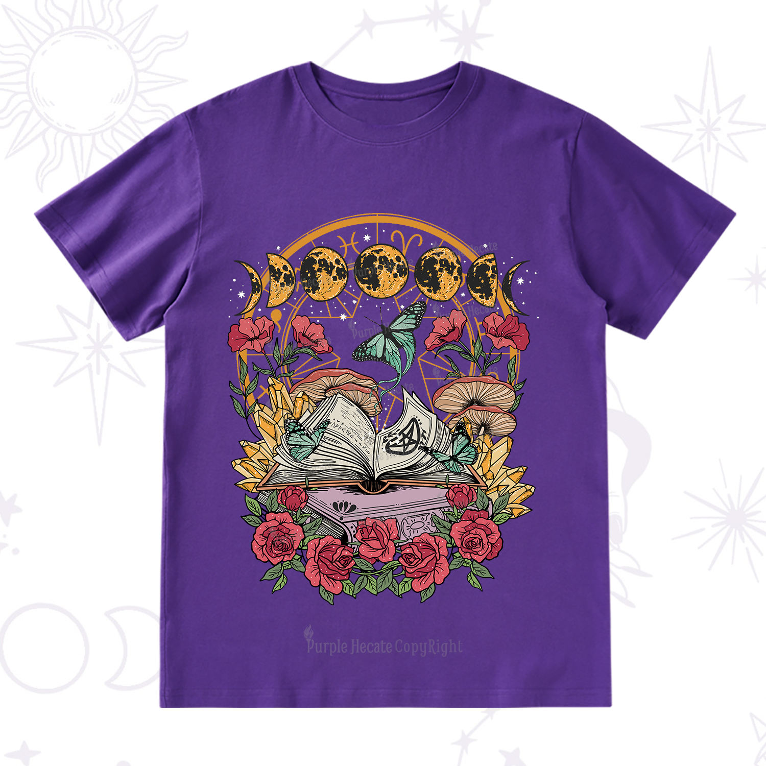 Purplehecate Witchy Book T-Shirt