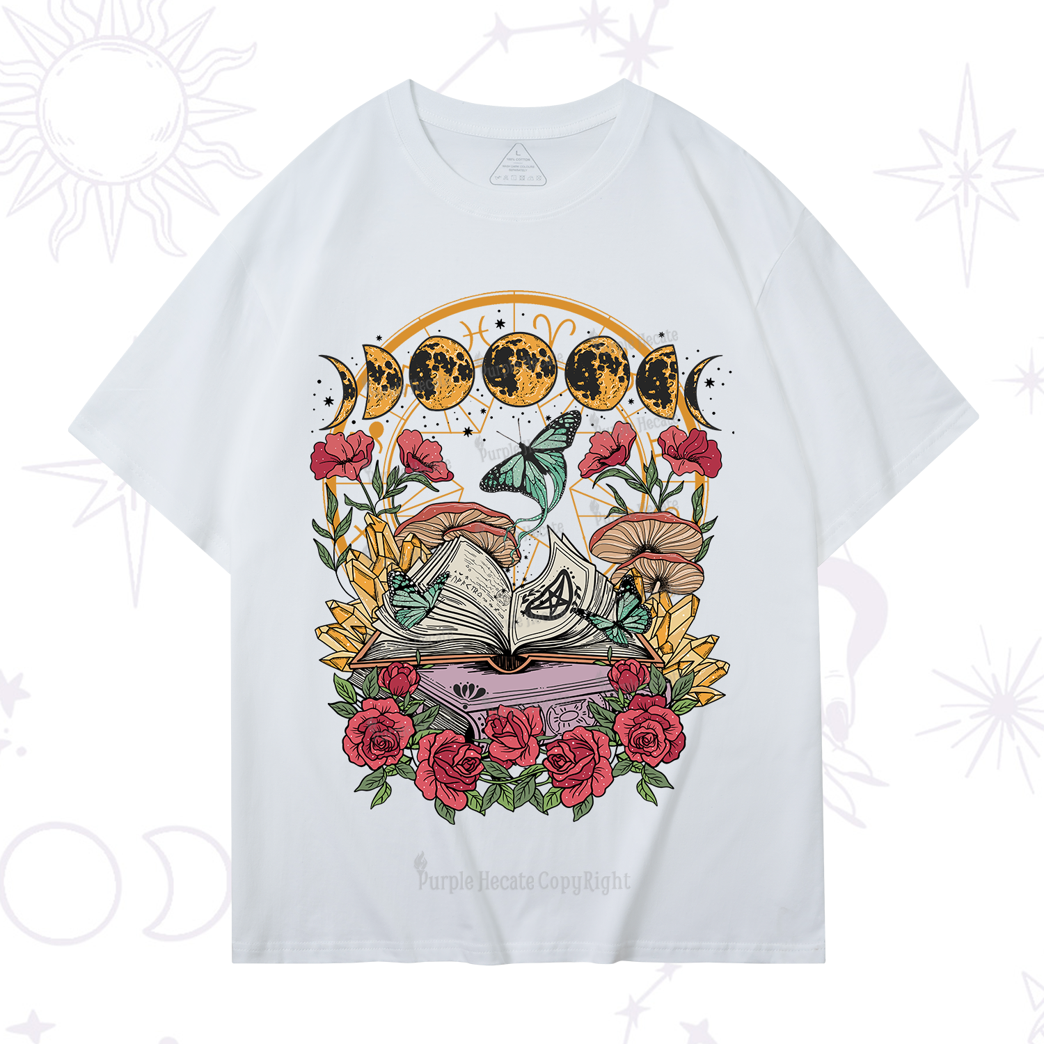 Purplehecate Witchy Book T-Shirt