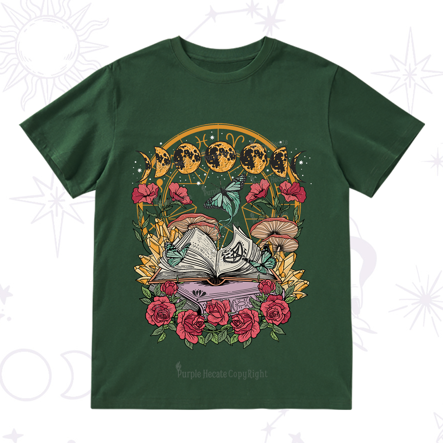 Purplehecate Witchy Book T-Shirt