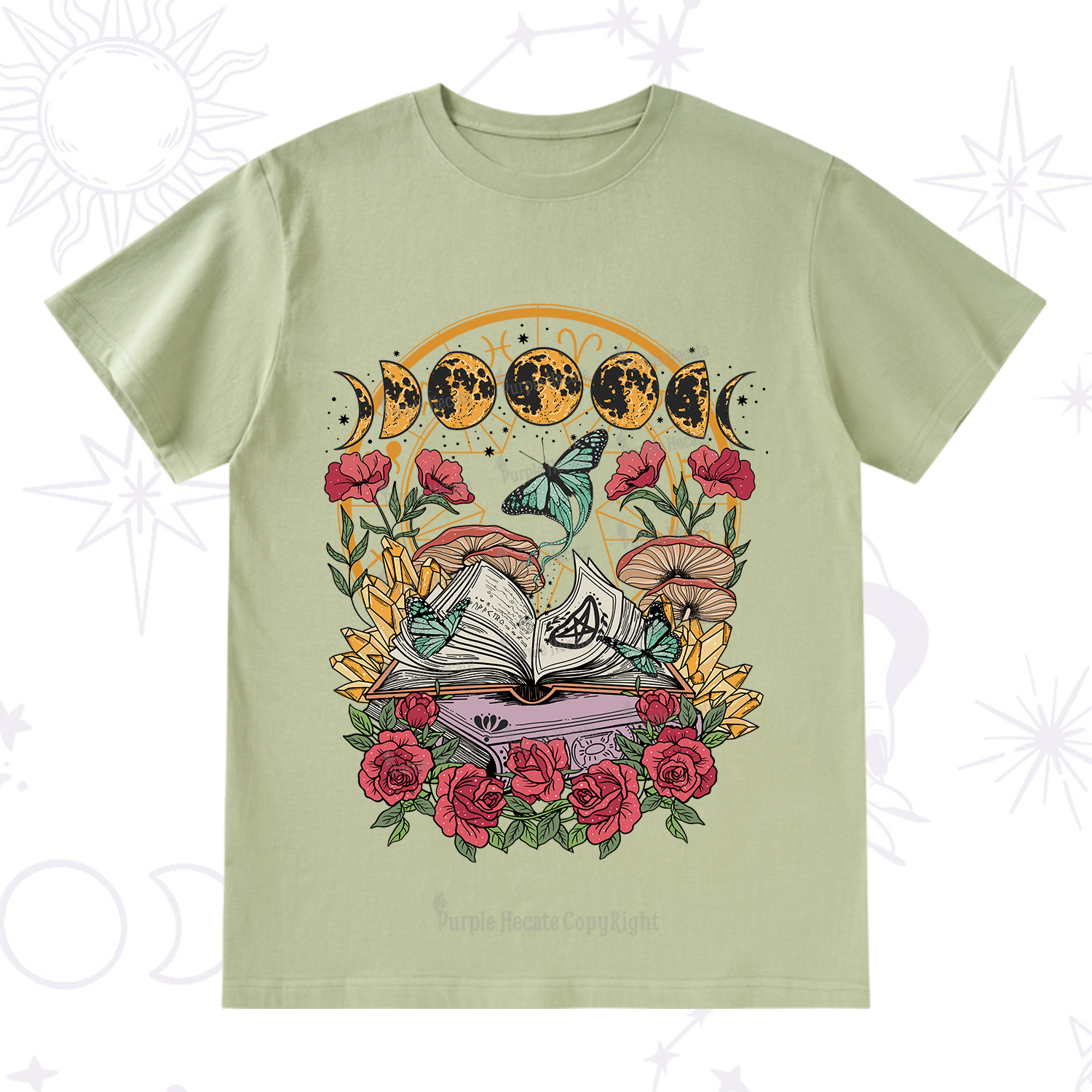 Purplehecate Witchy Book T-Shirt
