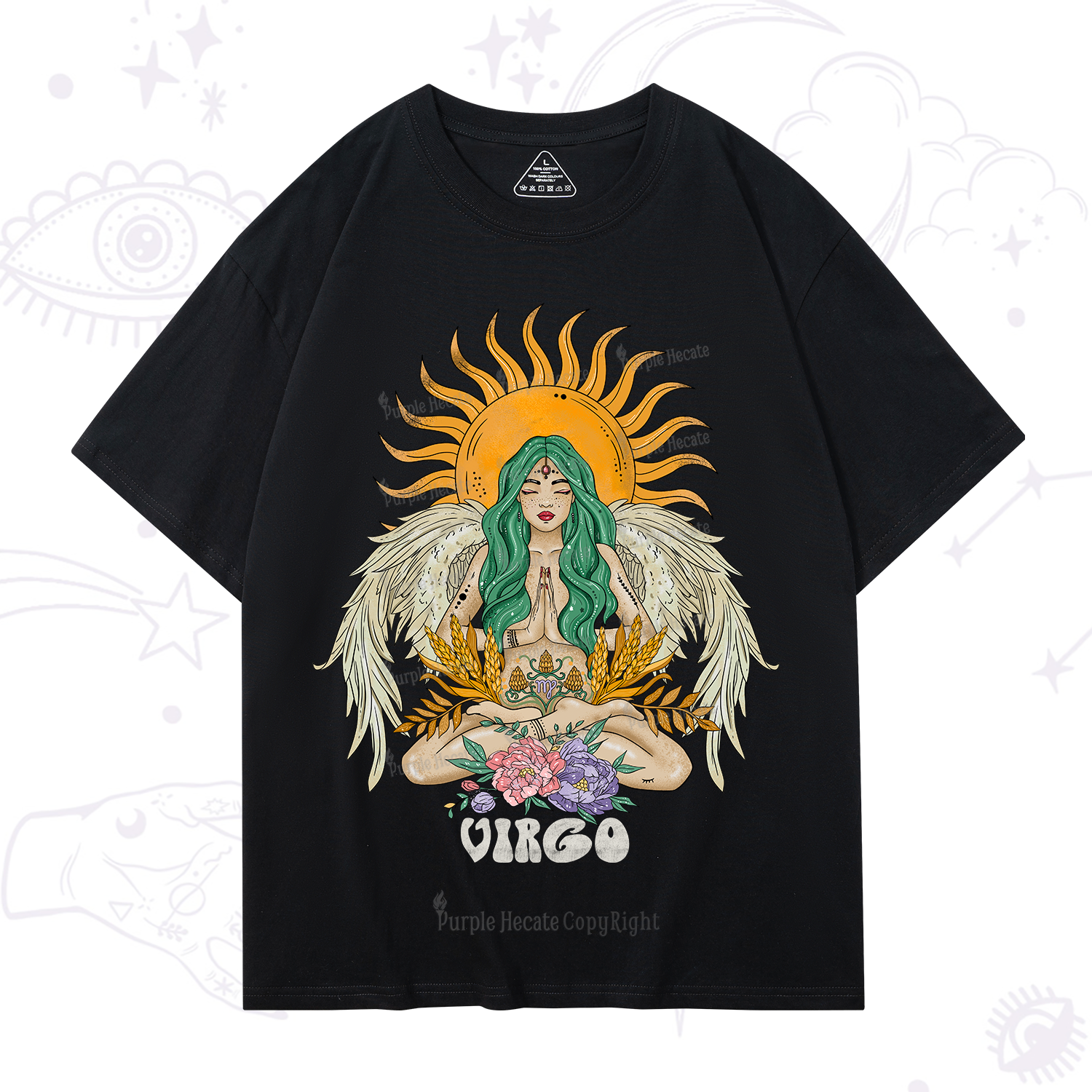 Purplehecate Sun Guardian Of Virgo Zodiac T-Shirt